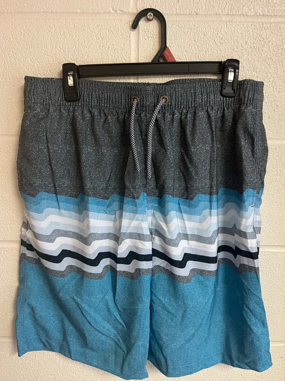 Swim Shorts Large Blue and White